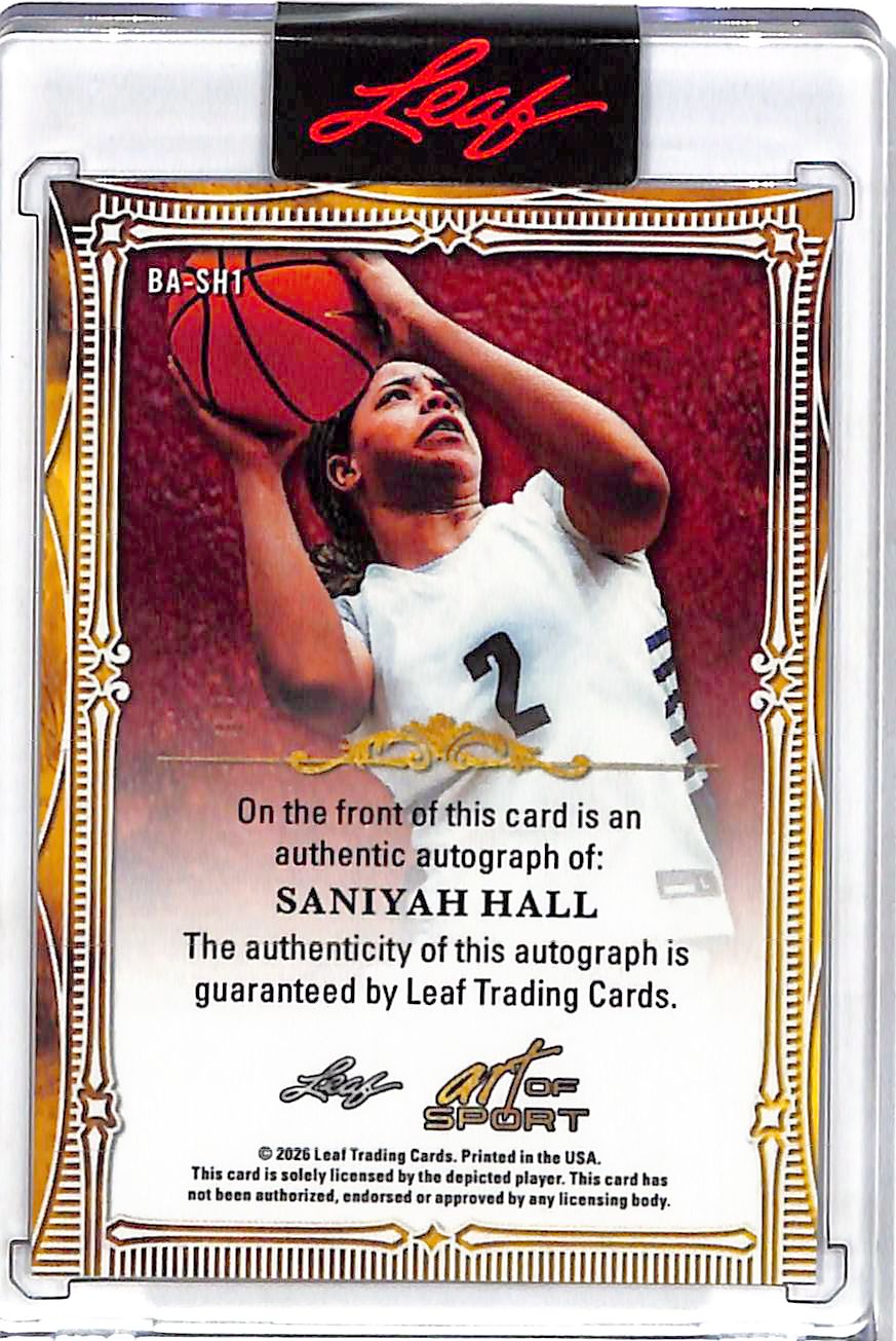 2026 Leaf Art of Sport Saniyah Hall Auto Autograph Rookie RC /35 USC
