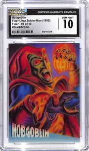 1994 Fleer Ultra Spider Man Hobgoblin Clear Chrome #3 CGC 10