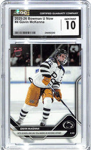2025-26 Bowman University U Now Gavin McKenna Rookie RC CGC 10 #4 Penn State