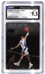 1999-00 Vince Carter Skybox Metal #1 CGC Mint Plus 9.5