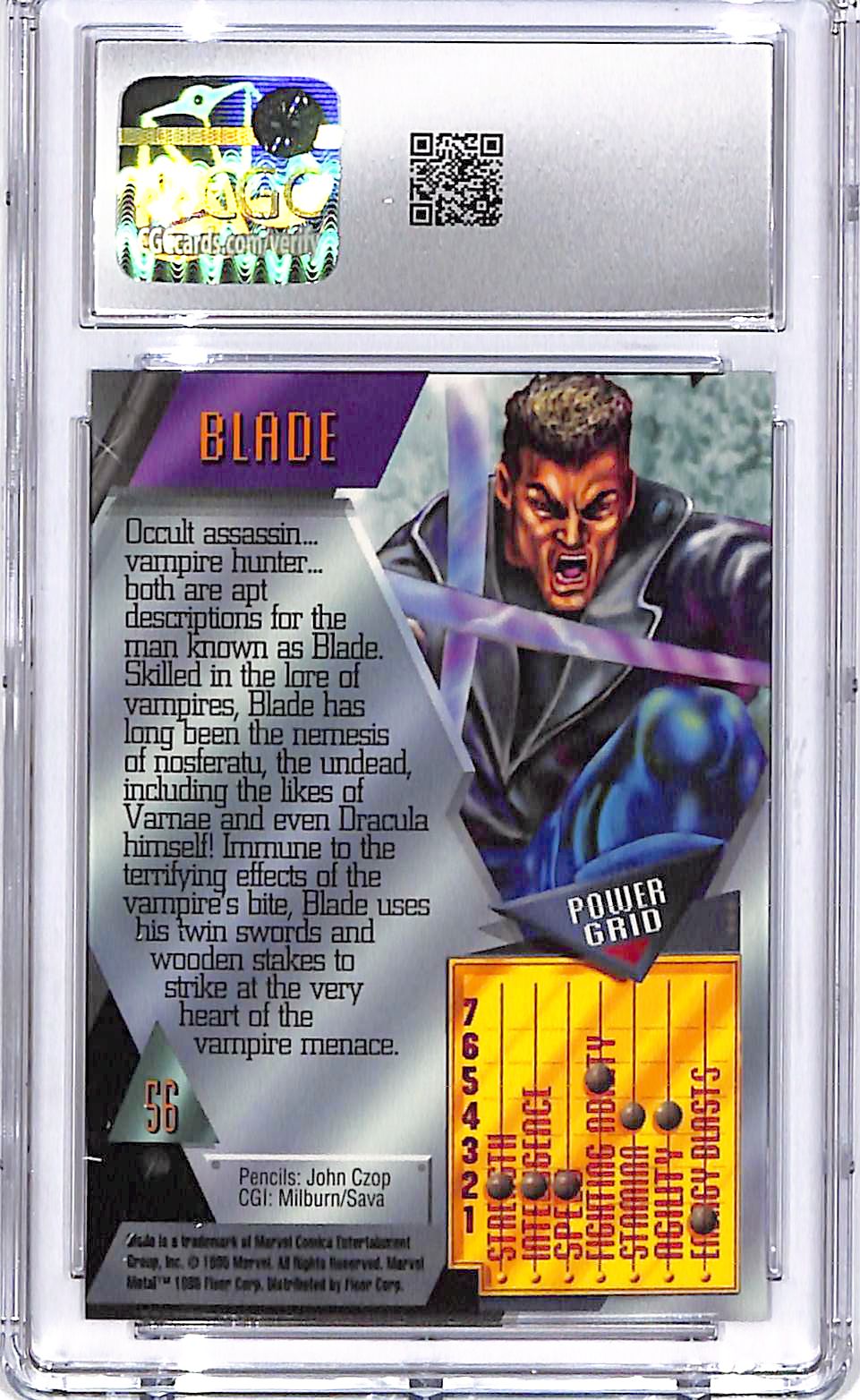 1995 Fleer Marvel Metal Blade #56 CGC 10