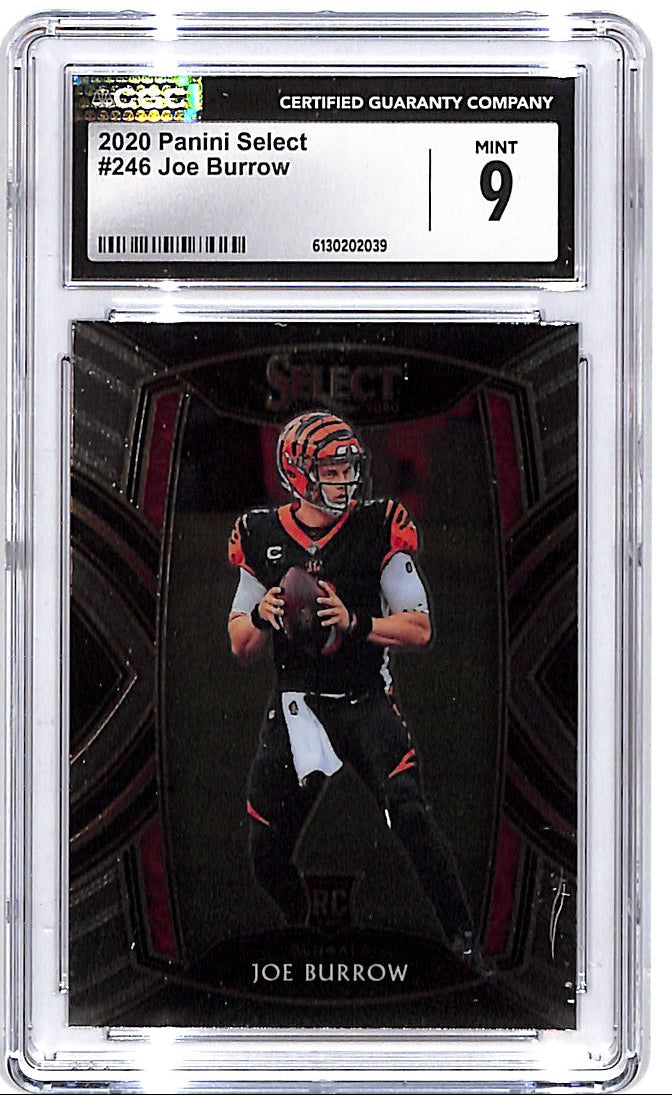 2020 Select Joe Burrow Rookie RC #246 CGC 9 Bengals