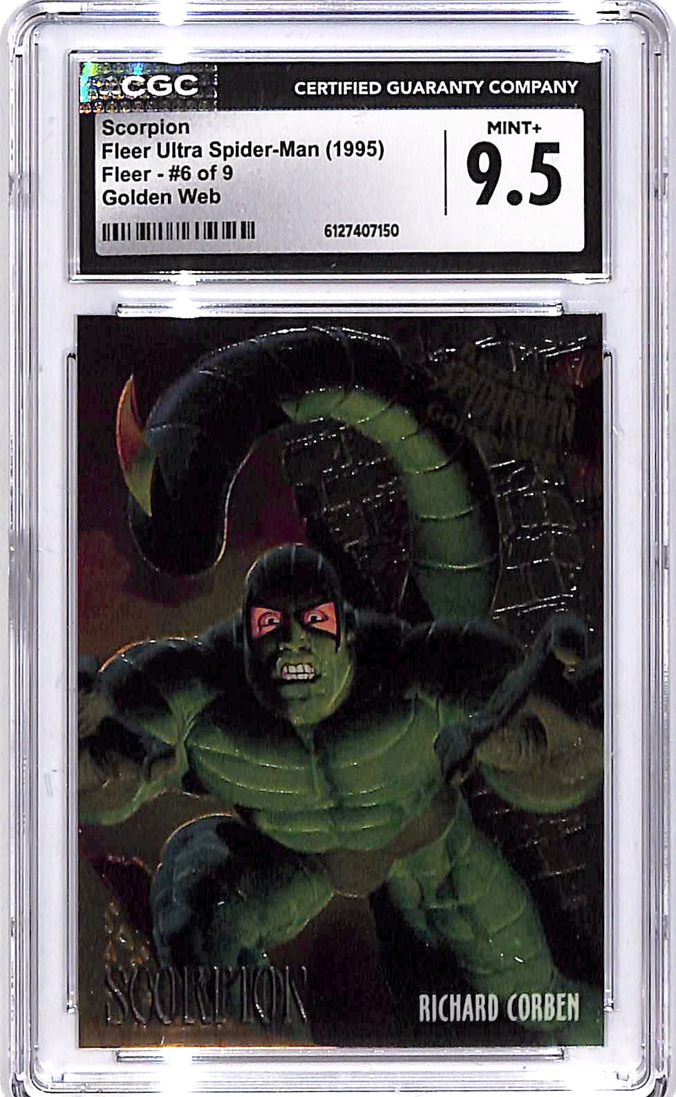 1995 Fleer Ultra Spider Man Scorpion Golden Web #6 CGC 9.5