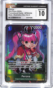 One Piece Promotional Cards Illustration Box Vol 4 OP09 Perona 034 CGC 10