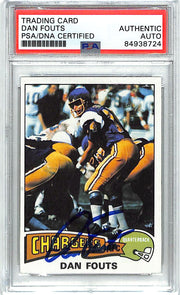 1975 Topps Dan Fouts Auto AutograpH PSA DNA Authentic Chargers