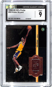 1998-99 SPx Finite Kobe Bryant #50 CGC 9 Mint /10000 Lakers