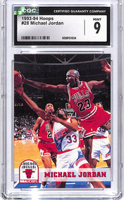 1993-94 Hoops Michael Jordan #28 CGC 9 Bulls