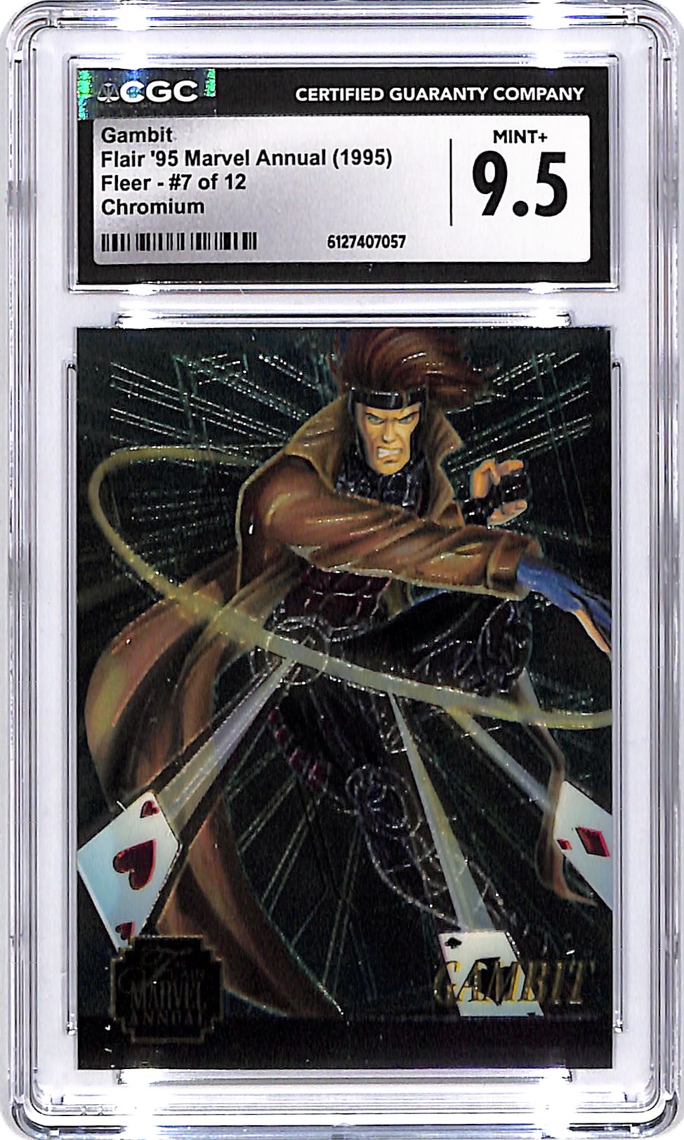 1995 Fleer Flair 95 Marvel Annual Gambit Chromium #7 CGC 9.5