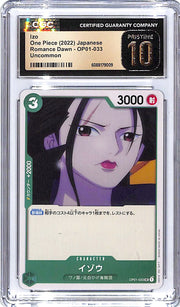 One Piece Japanese Romance Dawn OP01 Izo 033 CGC 10 Pristine