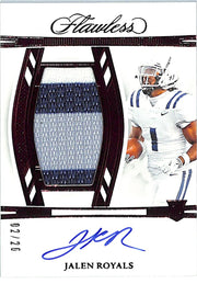2025 Flawless Collegiate Jalen Royals Auto Autograph Rookie RC Patch /20 RPA Jersey