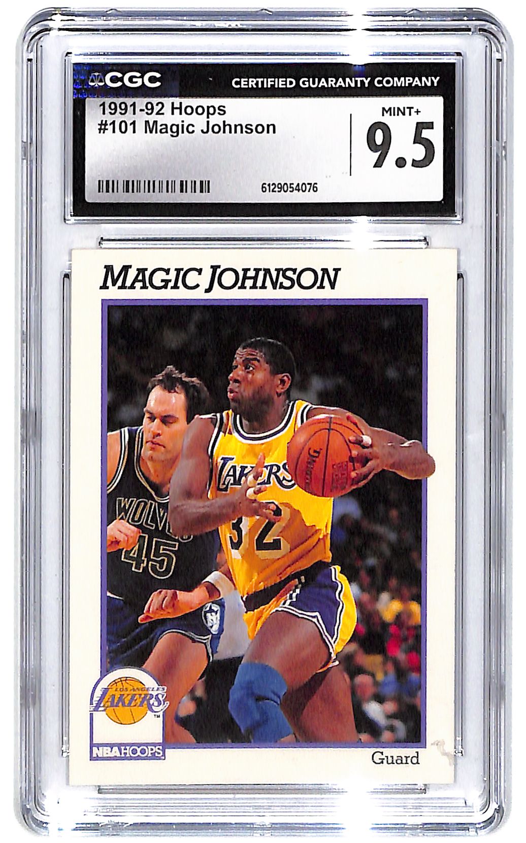 1991-92 Magic Johnson Hoops #101 CGC Mint Plus 9.5