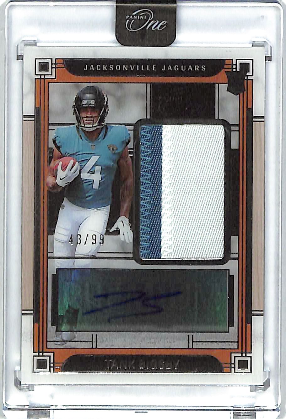 2023 Panini One Tank Bigsby Auto Autograph Rookie RC Patch Jersey RPA /99 Jaguars
