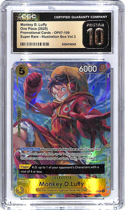 One Piece Promotional Cards Illustration Box Vol 3 OP07 Monkey D Luffy 109 CGC 10 Pristine