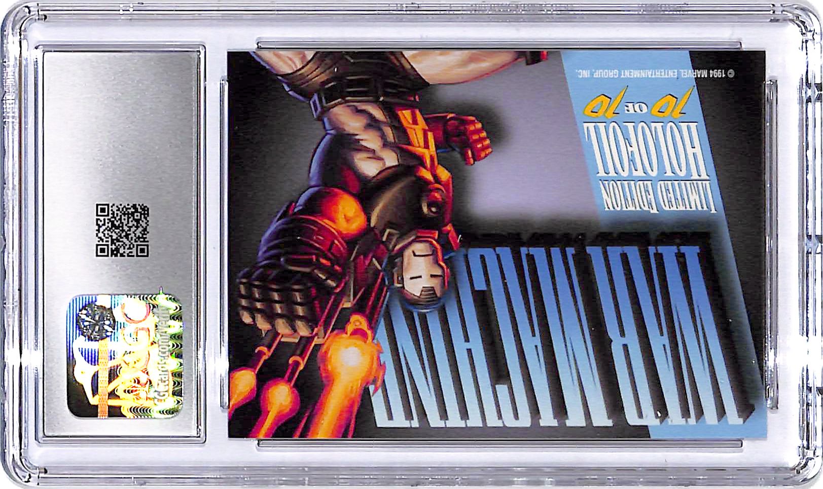 1994 Fleer Marvel Masterpieces War Machine Silver Holofoil #10 CGC 9.5