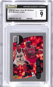 1998-99 Upper Deck MJ Stickers Michael Jordan #113 CGC 9 Bulls