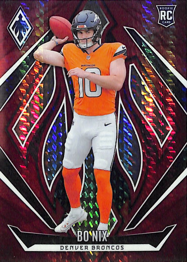 2024 Phoenix Bo Nix Rookie RC Red Hyper /140 Broncos