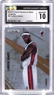2010-11 Rookies and Stars LeBron James Longevity #40 CGC 10 Heat