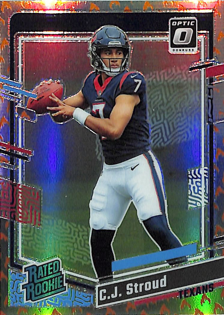 2023 Donruss Optic CJ Stroud Rated Rookie RC Fire Emoji Texans