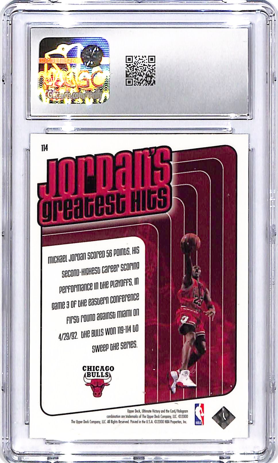 1999-00 Upper Deck Ultimate Victory Michael Jordan #114 CGC 9.5 Bulls