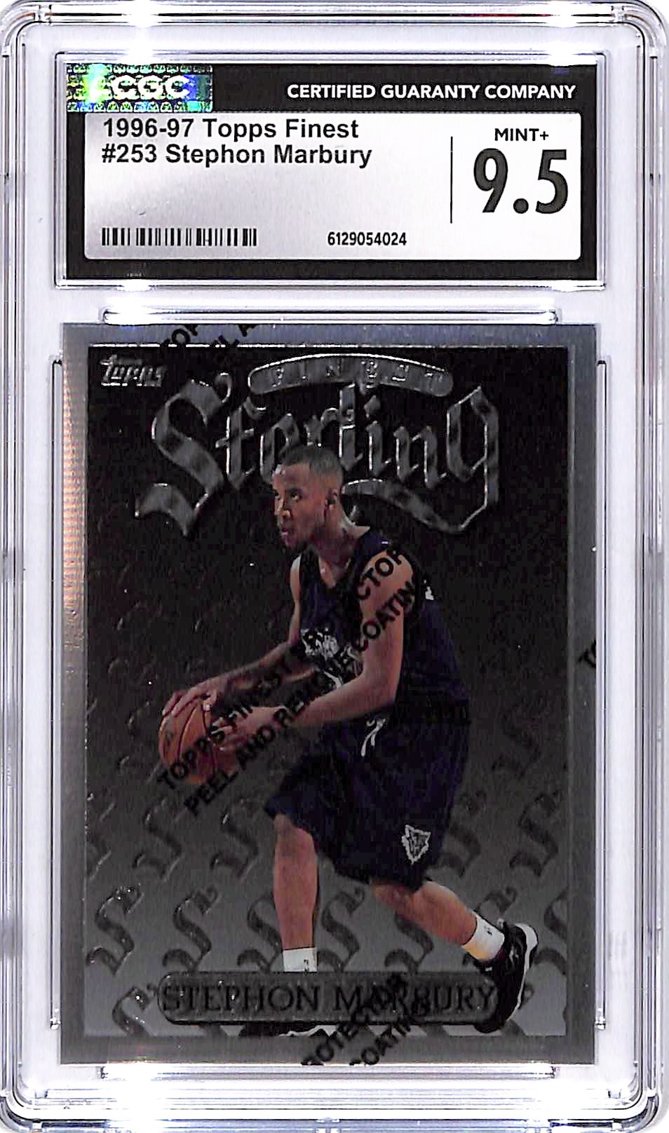 1996-97 Topps Finest Stephon Marbury Rookie RC Sterling #253 CGC 9.5
