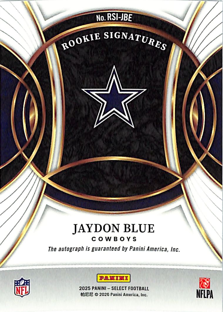 2025 Select Jaydon Blue Auto Autograph Rookie RC Cowboys