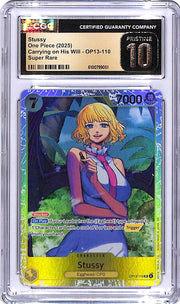 One Piece Carrying on His Will OP13 Stussy 110 Super Rare CGC 10 Pristine