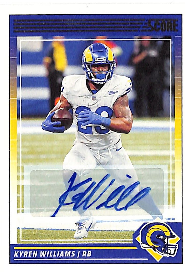2024 Score Kyren Williams Auto Autograph Rams