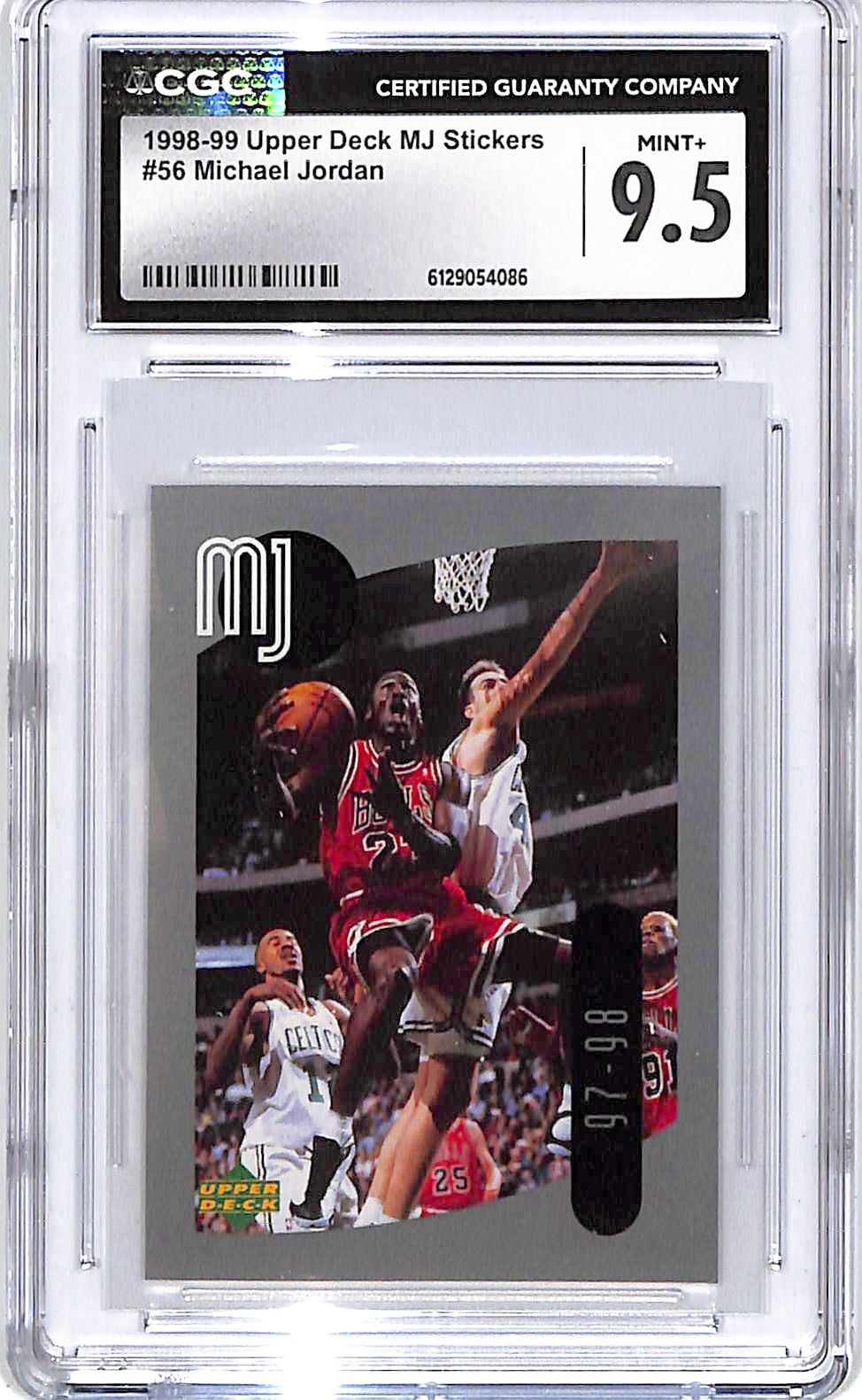 1998-99 Upper Deck MJ Stickers Michael Jordan #56 CGC 9.5 Bulls