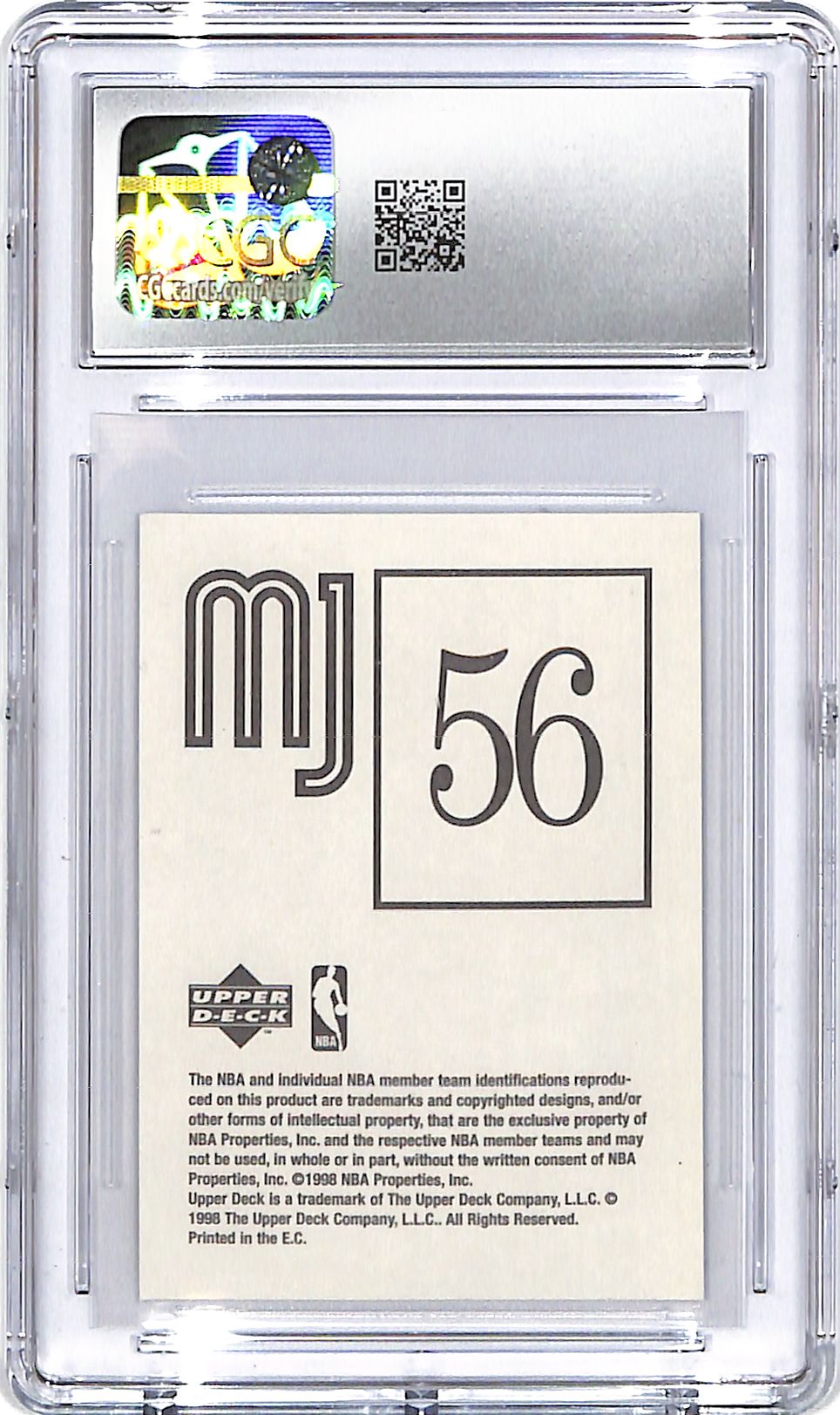 1998-99 Upper Deck MJ Stickers Michael Jordan #56 CGC 9.5 Bulls