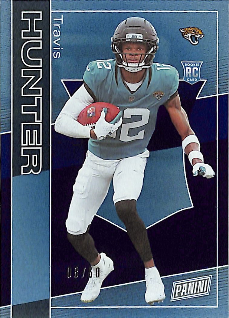 2025 Panini The National Travis Hunter Rookie RC Blue /50 Jaguars