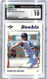 1996 Score Mariano Rivera Rookie RC #225 CGC Gem Mint 10 Yankees