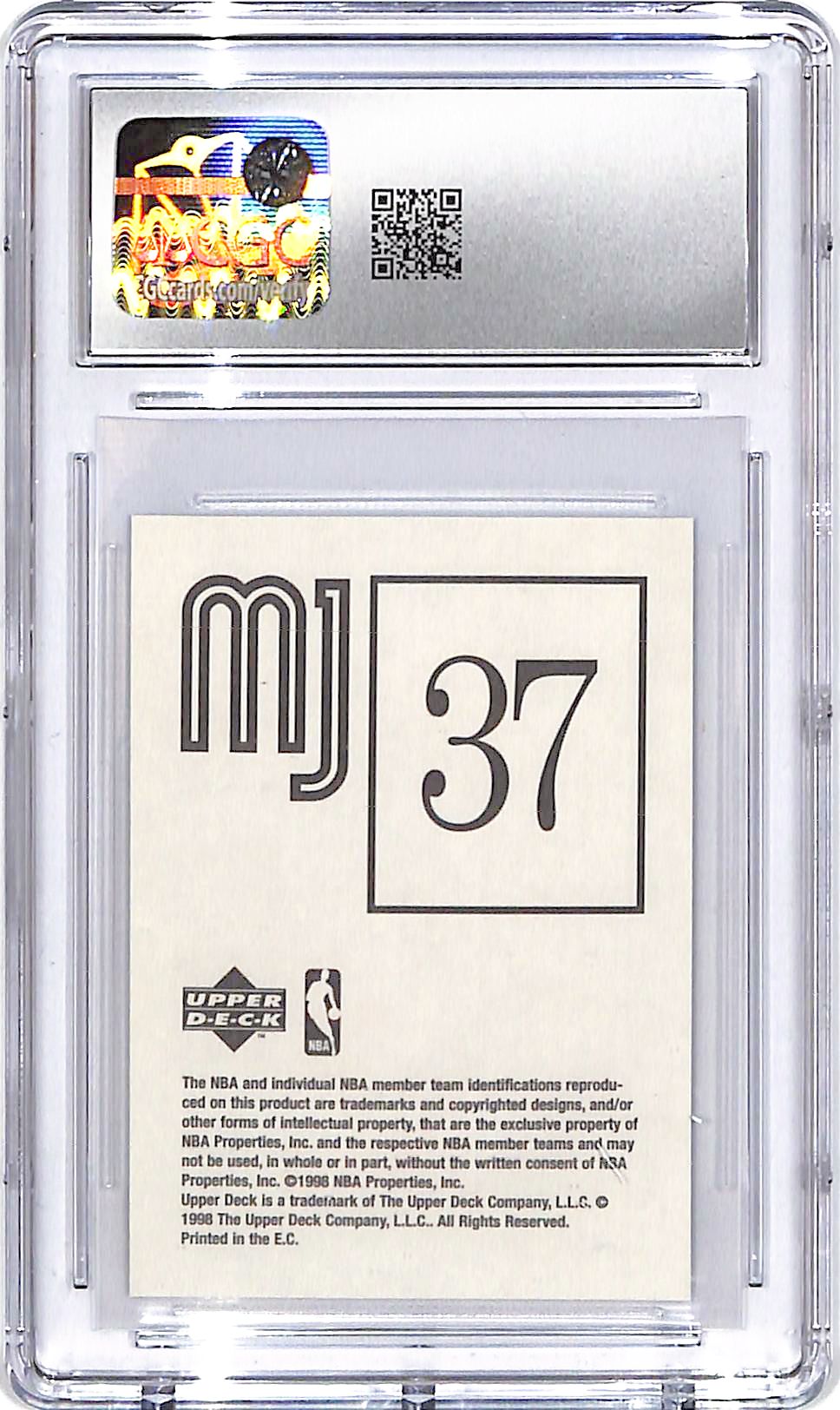 1998-99 Upper Deck MJ Stickers Michael Jordan #37 CGC 9.5 Bulls