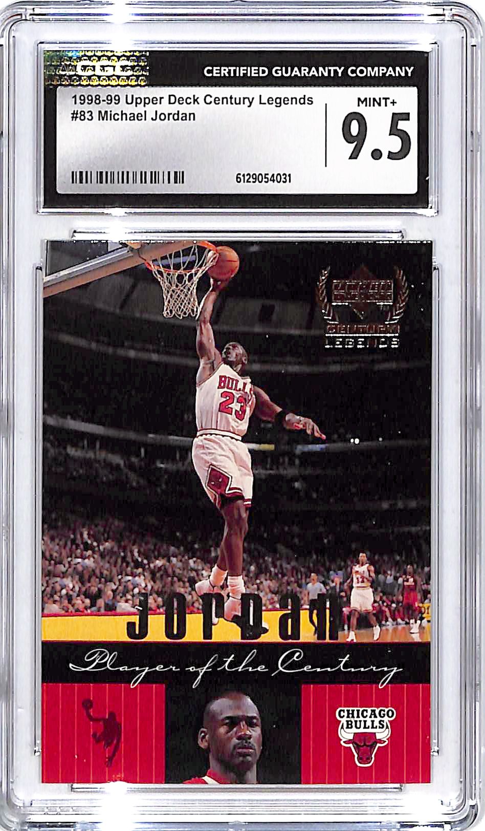 1998-99 Upper Deck Century Legends Michael Jordan #83 CGC 9.5 Bulls