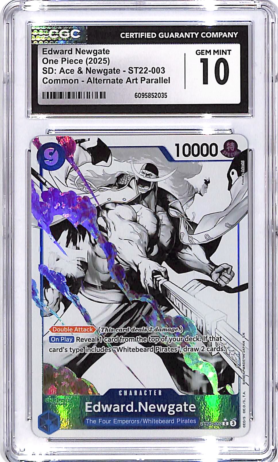 One Piece SD Ace & Newgate ST22 Edward Newgate 003 Alternate Art CGC 10