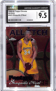 1999-00 Topps Chrome Shaquille O'Neal All Etch CGC 9.5 Lakers