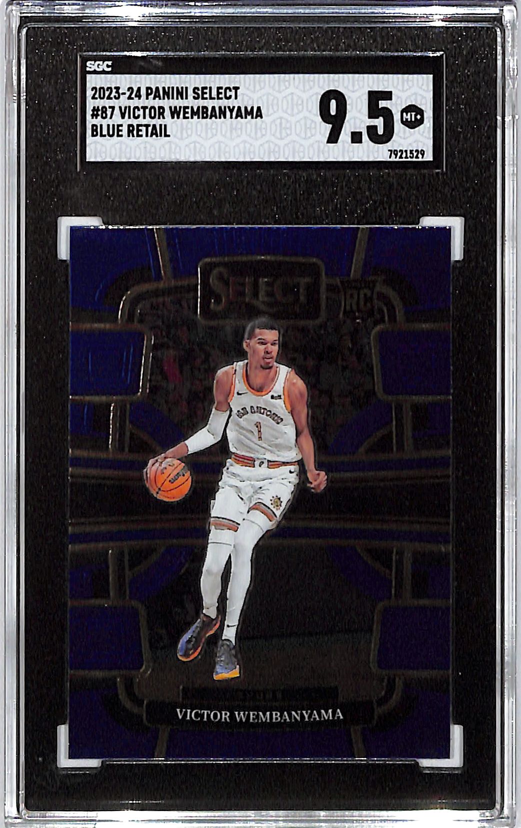 2023-24 Select Victor Wembanyama Rookie RC Blue Retail #87 SGC 9.5 Spurs