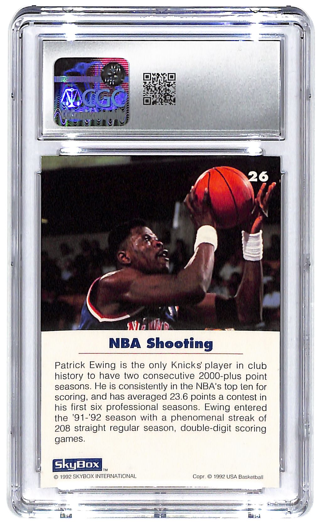 1992-93 Patrick Ewing Skybox USA #26 CGC Mint Plus 9.5
