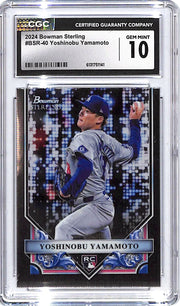2024 Bowman Sterling Yoshinobu Yamamoto Rookie RC CGC 10 Dodgers