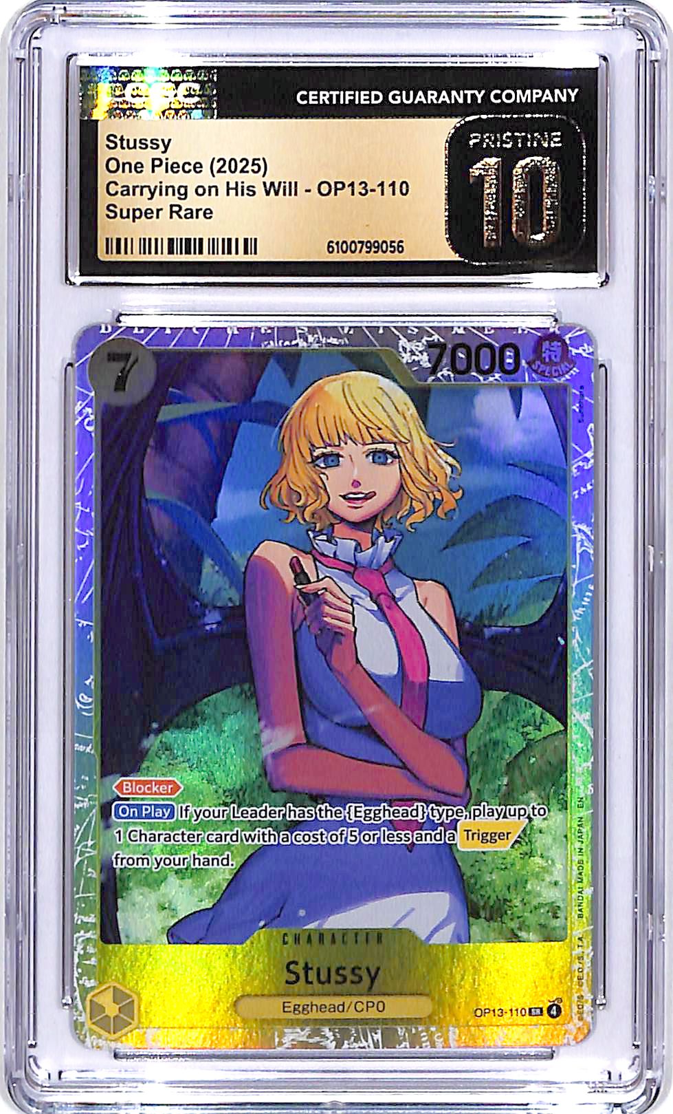 One Piece Carrying on His Will OP13 Stussy 110 CGC 10 Pristine