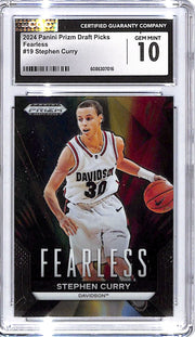 2024 Prizm Draft Picks Stephen Curry Fearless #19 CGC 10