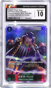 One Piece Japanese Premium Booster Best ST02 Capone Gang Bege Alternate Art 004 CGC 10