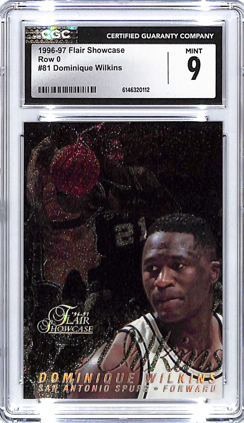 1996-97 Flair Showcase Dominique Wilkins Row 0 #81 CGC 9 Spurs