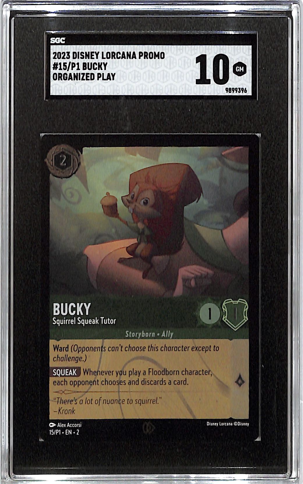 Disney Lorcana Bucky Promo Organized Play 2023 SGC 10 15/P1