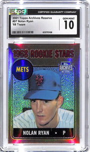 2001 Topps Archives Reserve Nolan Ryan #97 CGC 10 Mets