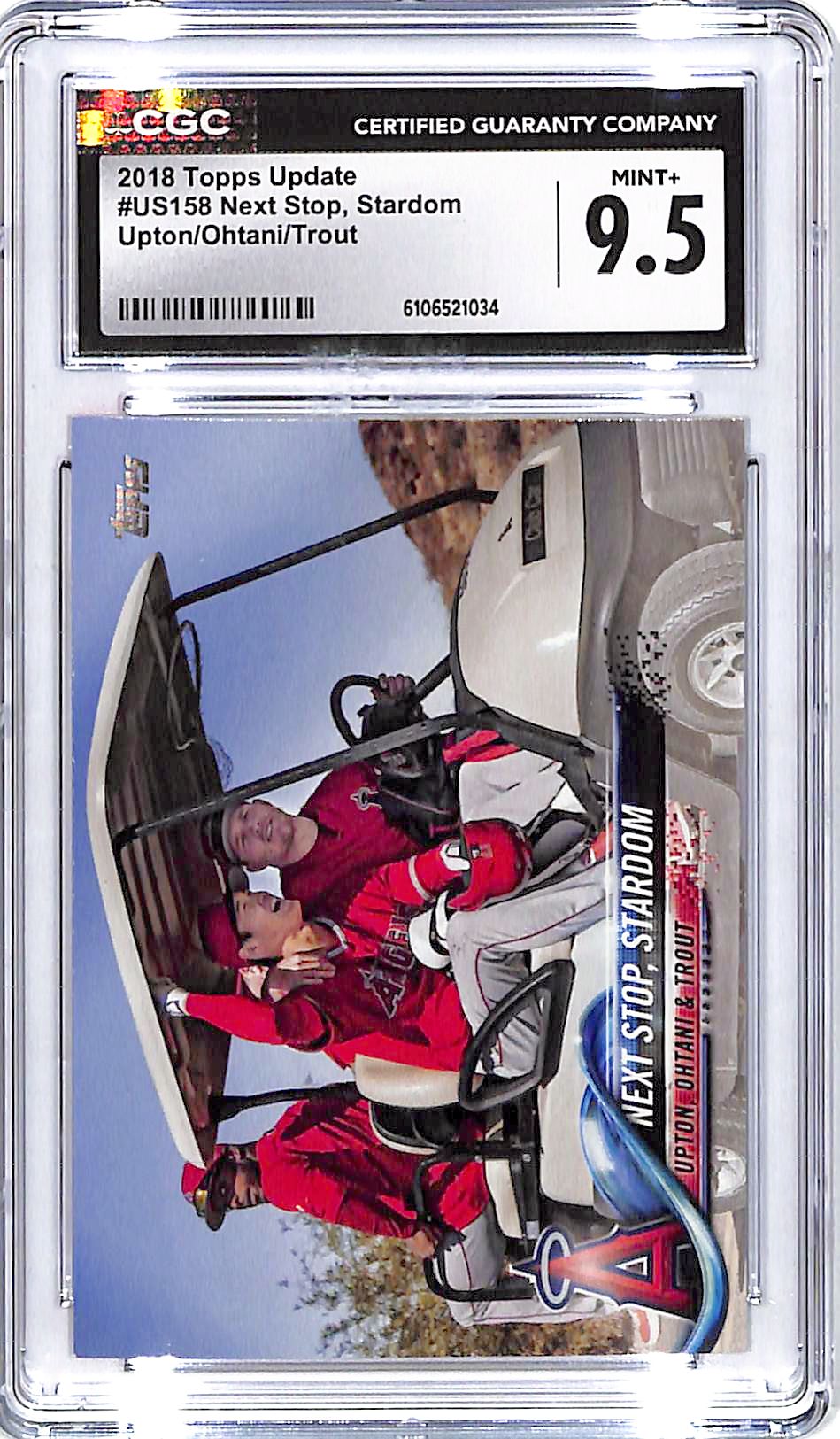 2018 Topps Update Shohei Ohtani Mike Trout Next Stop Stardom Rookie RC CGC 9.5 US158