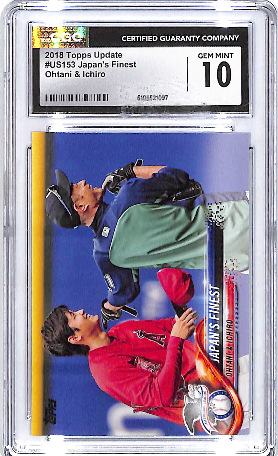2018 Topps Update Shohei Ohtani Ichiro Japan's Finest Rookie RC US153 CGC 10 Angels