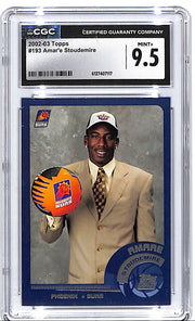 2002-03 Topps Amar'e Stoudemire Rookie RC #193 CGC 9.5 Suns