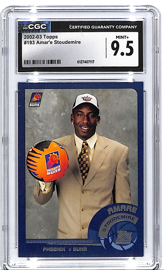 2002-03 Topps Amar'e Stoudemire Rookie RC #193 CGC 9.5 Suns