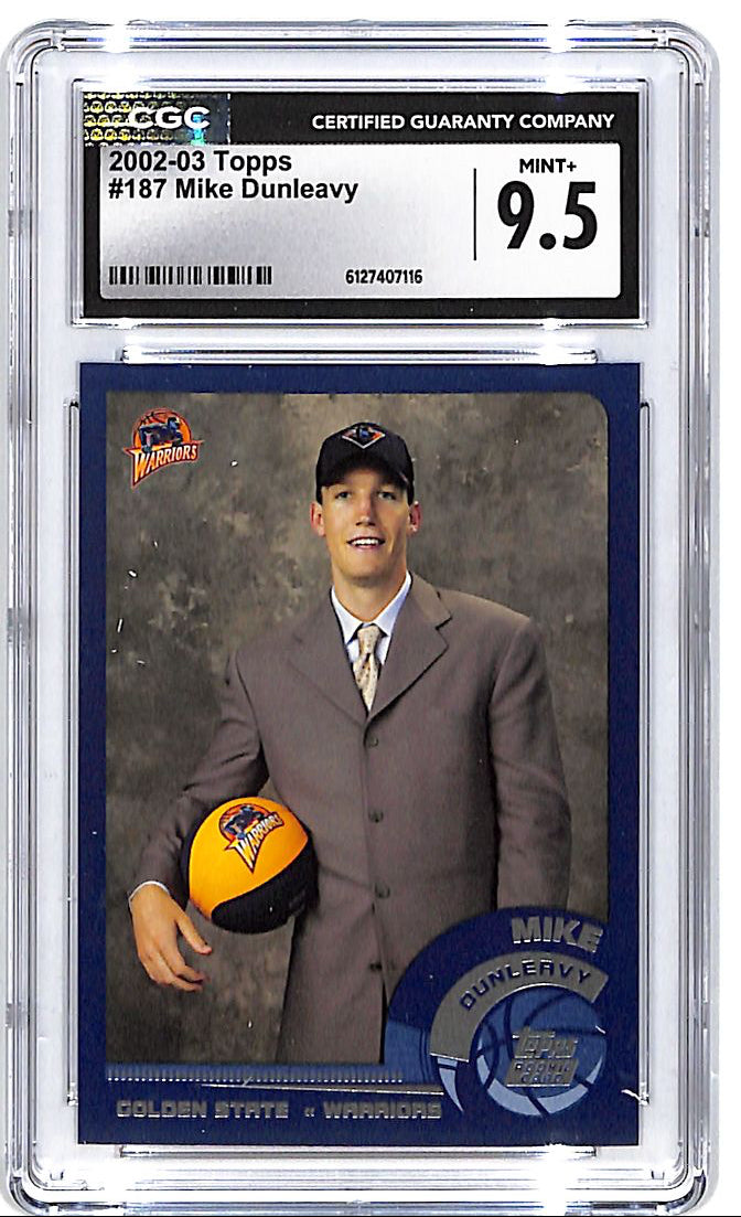2002-03 Topps Mike Dunleavy Rookie RC #187 CGC 9.5 Warriors