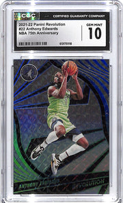 2021-22 Revolution Anthony Edwards NBA 75th Anniversary /75 CGC 10 Timberwolves